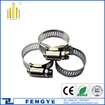 Stainless Steel Pipe Clips Worm Drive Hose Clamps